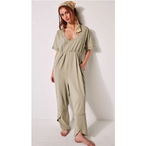 Free People | NWT Intimately Good Side Jumpsuit Romper Sage Green Size Small